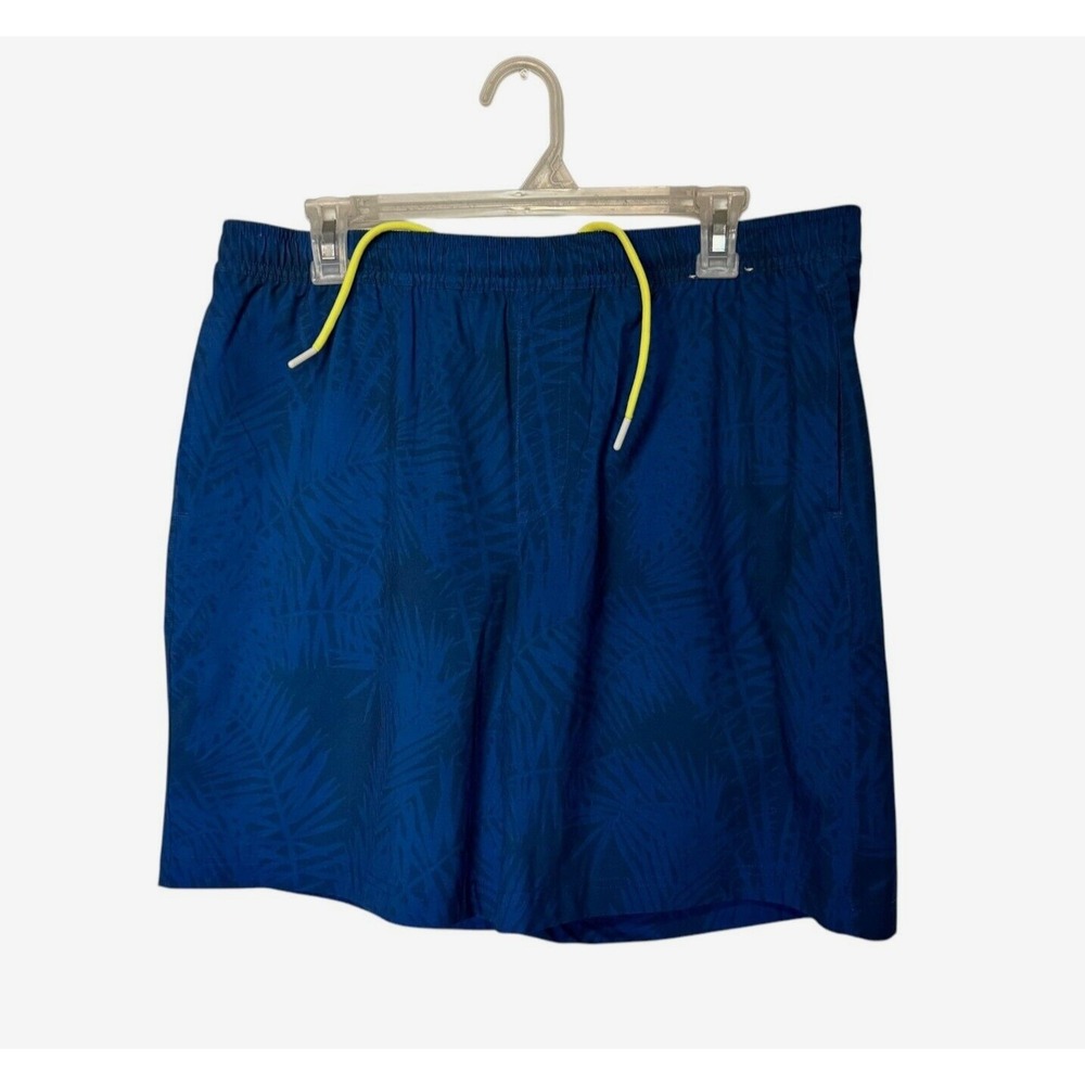 Chubbies Shorts Mens XL Blue Palm Print Built In Brief Liner Compression Stretch